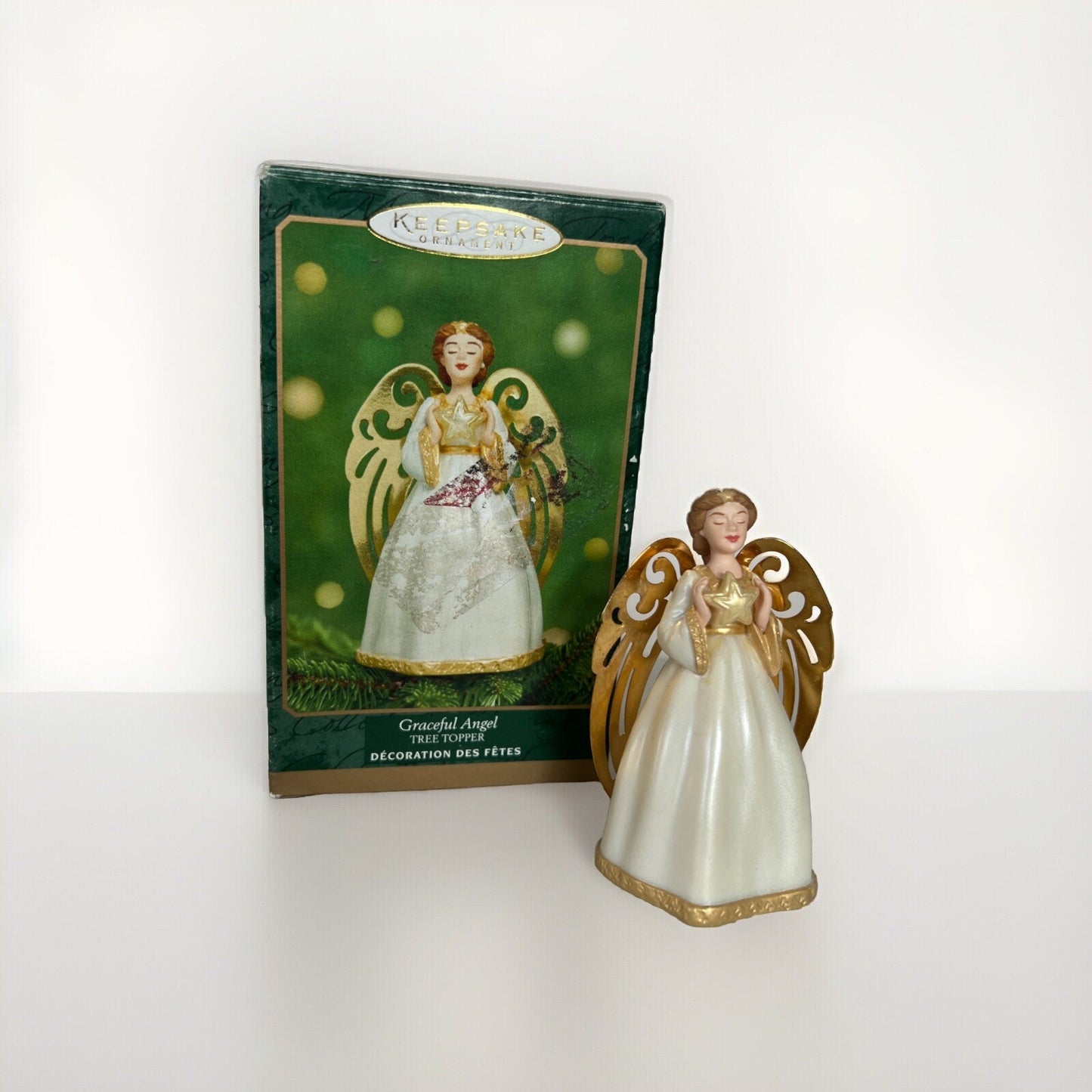 Hallmark Keepsake Ornament "Graceful Angel" Tree Topper With Box 2001
