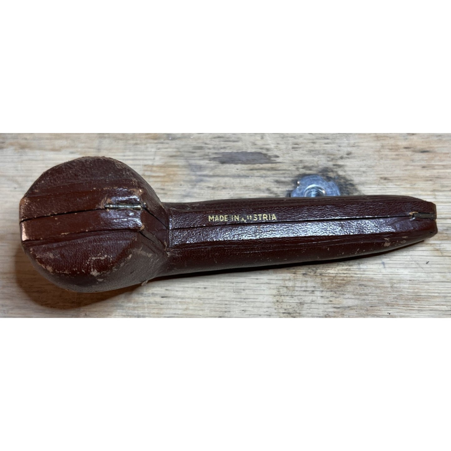 Vintage Meerschaum Brown Formed Padded Straight Billiard Pipe Case