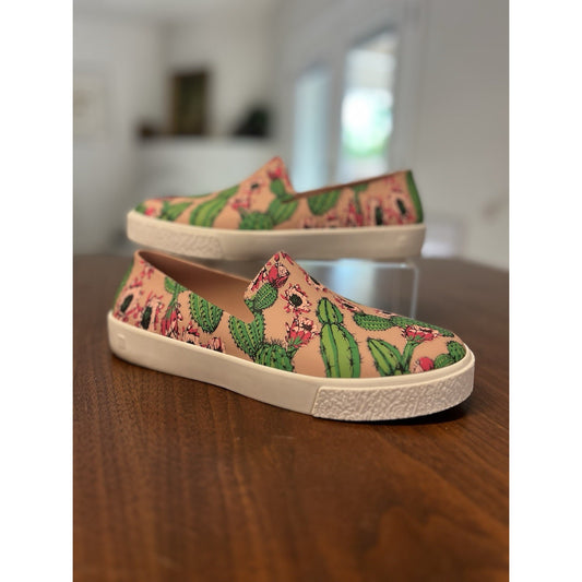 Melissa Ground III Pink Cactus Flower PVC Slip-on Sneakers Women’s Size 9