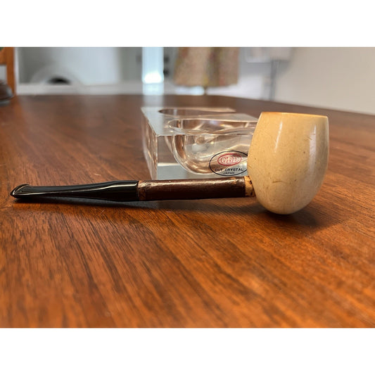 Vintage Straight Billiard Estate Pipe with a Custom Made Stem