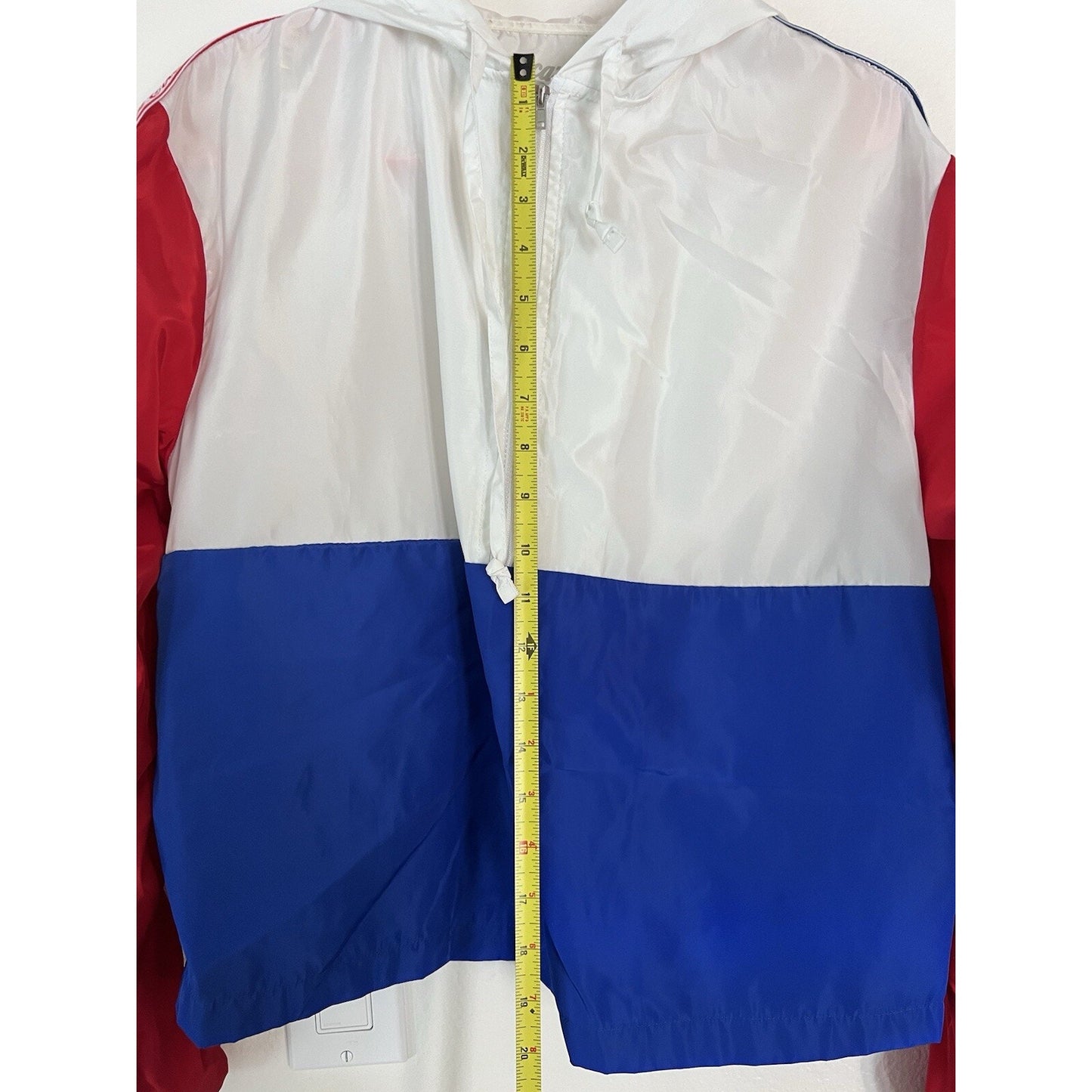 Retro M Coca Cola Windbreaker Jacket Women Hood Half Zip Pullover Light Coke