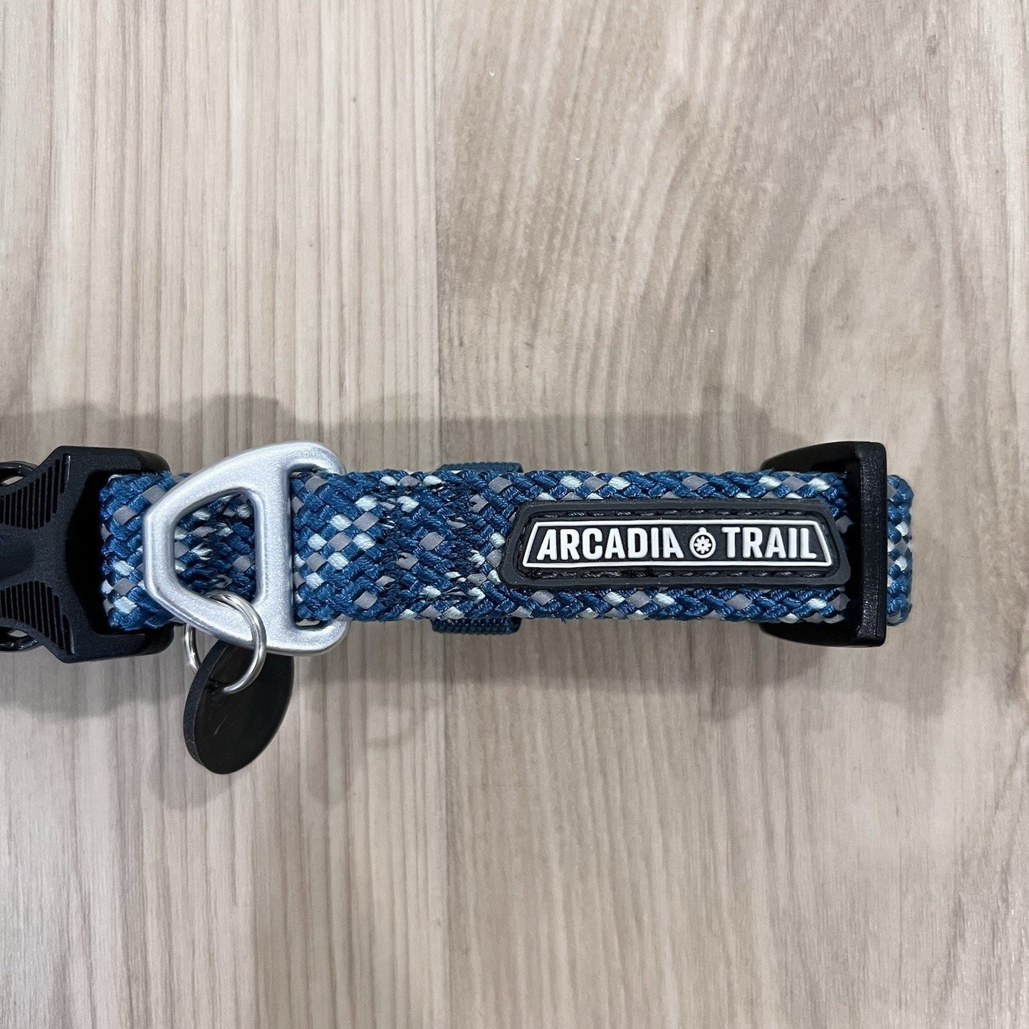 SMALL Dog Puppy Collar Reflective Paracord Rope 10-14” Unisex Blue Arcadia Trail