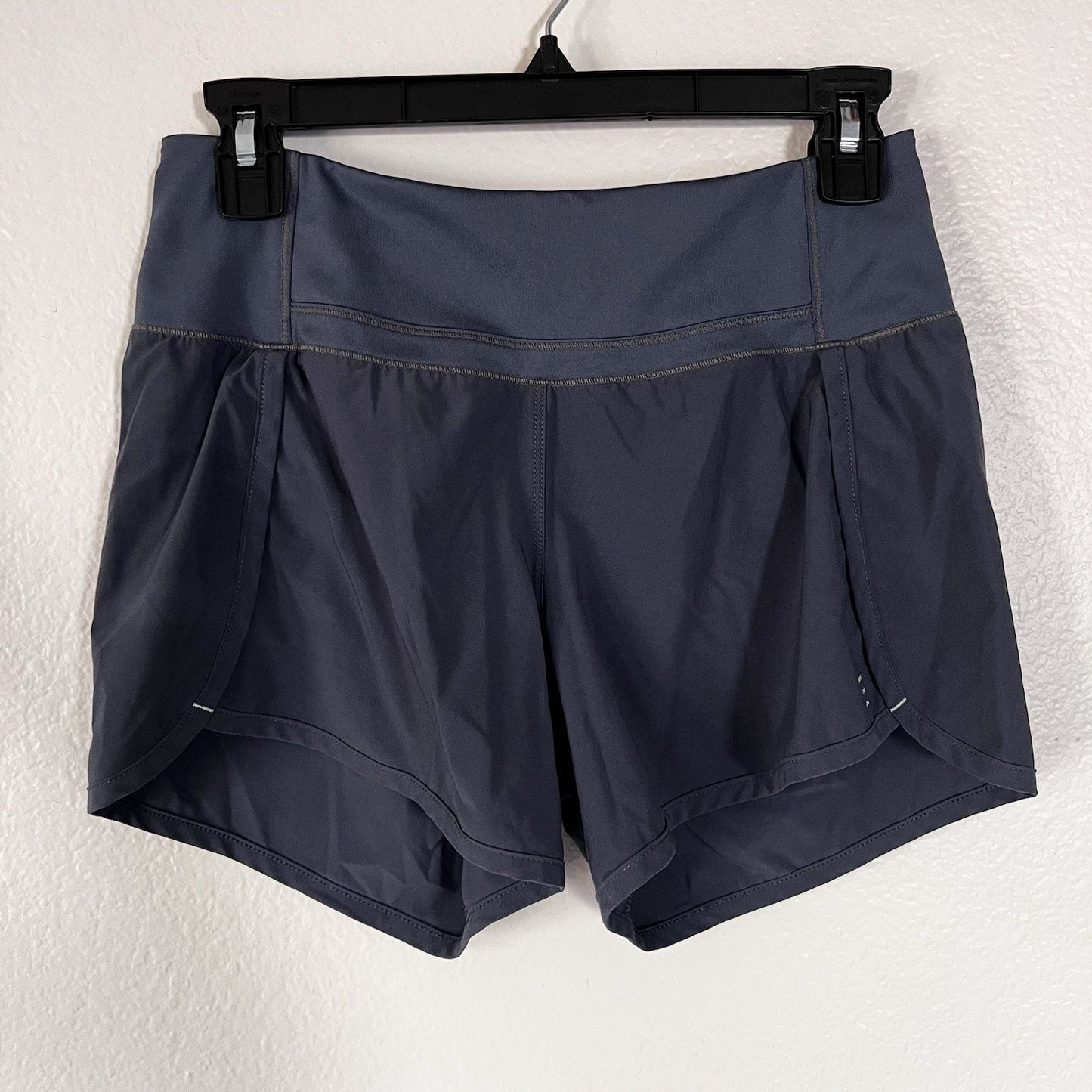 Free Fly Women's XS Bamboo Lined Breeze Shorts 4" UPF 50+ Dusk Blue Zip Pocket