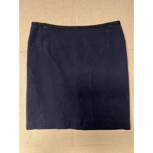 Theory Women’s Navy Blue Size 4 Viscose Blend Stretch Above Knee Pencil Skirt