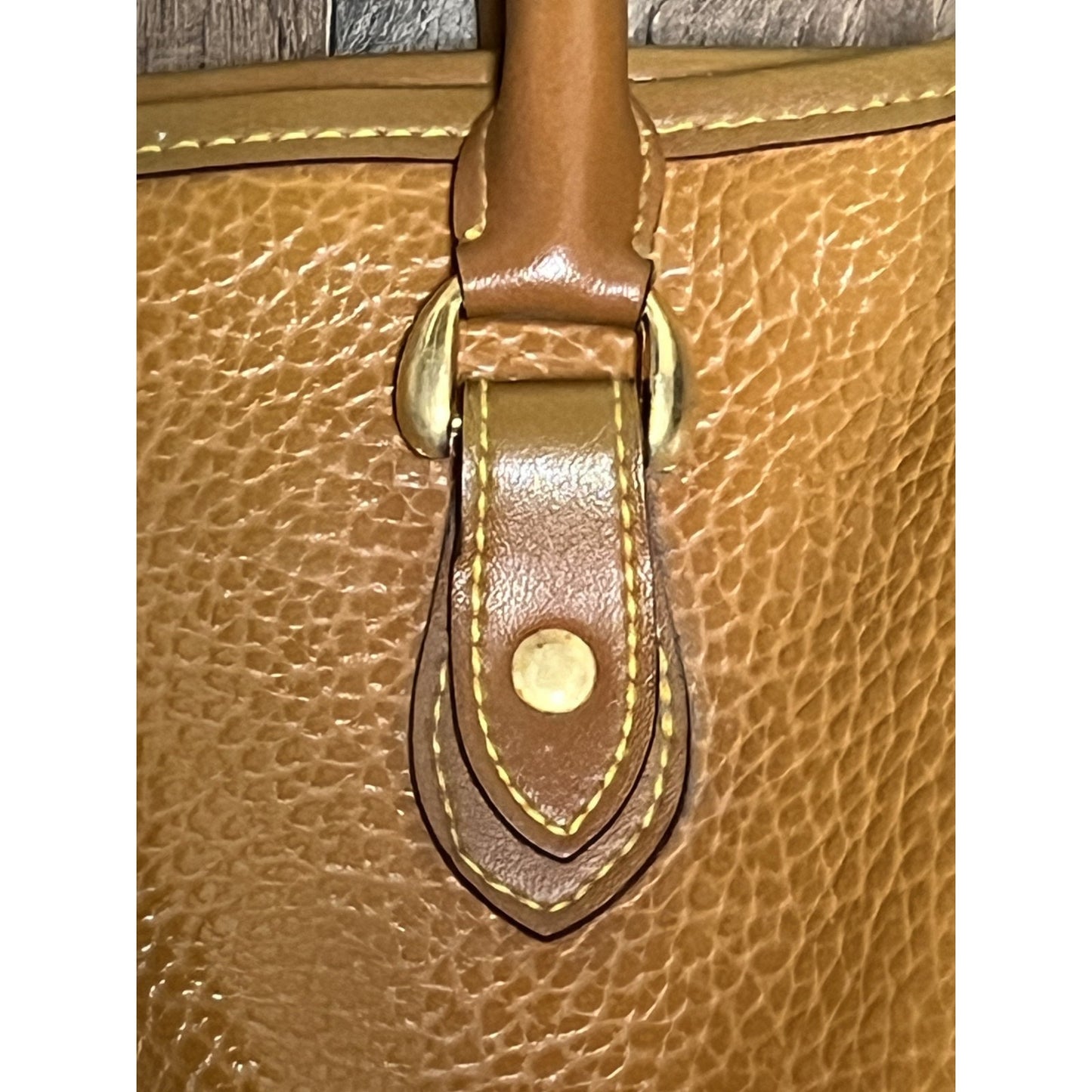 Vintage Dooney & Bourke Pebled Leather British Tan Attache