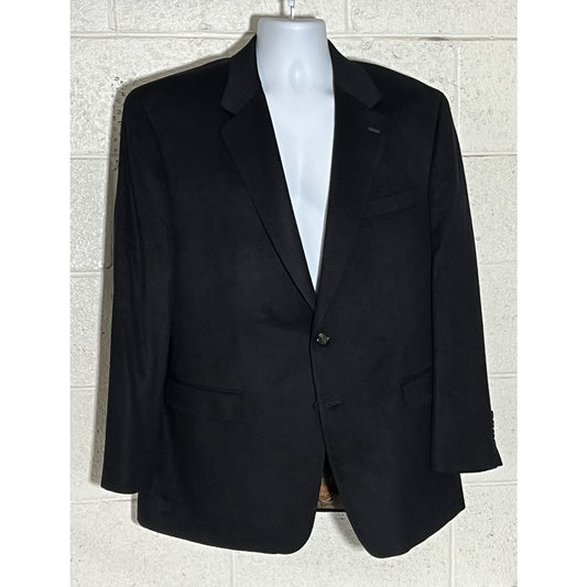Lauren By Ralph Lauren 2 Button Black Silk/Wool/Cashmere Suit Jacket 46R