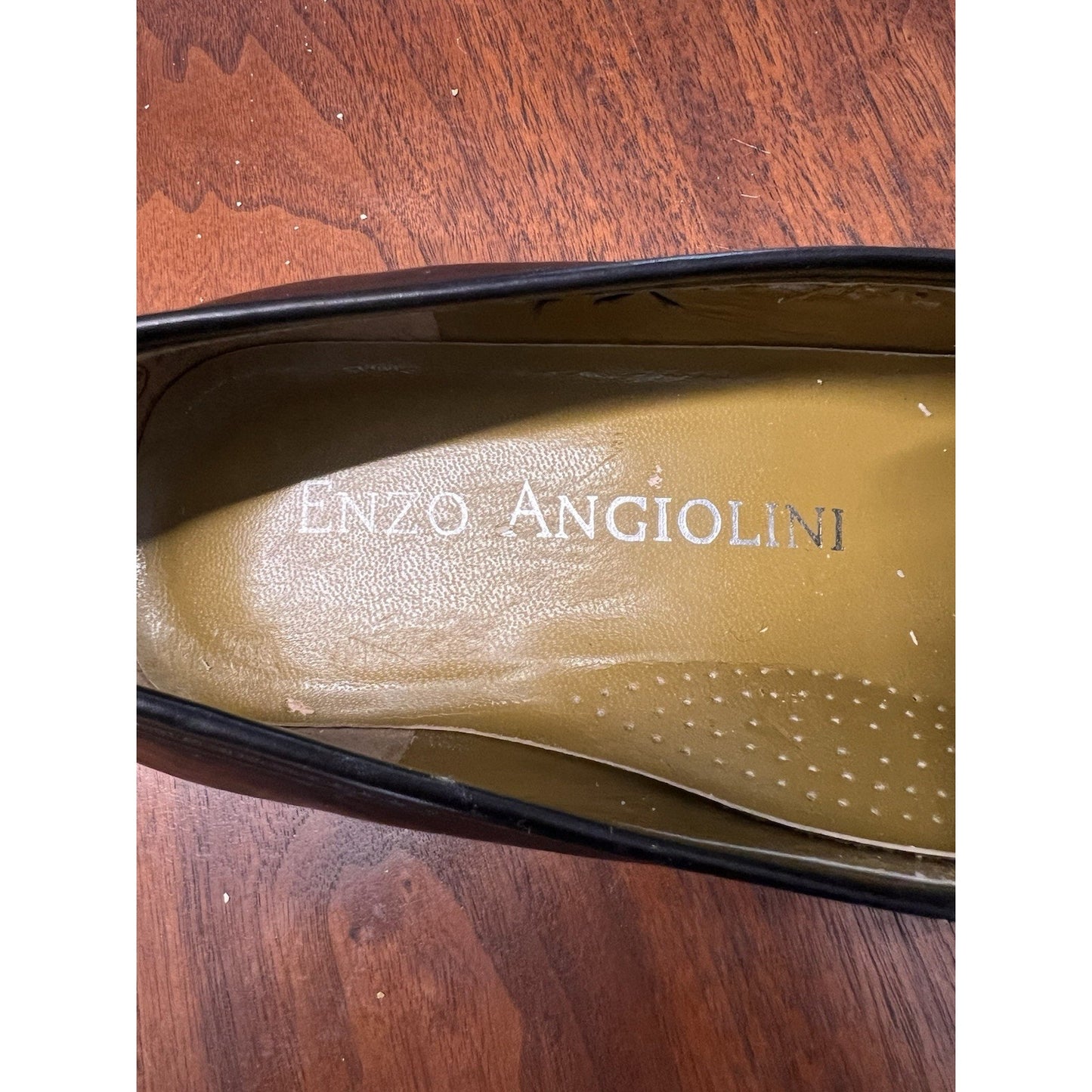 Vintage Enzo Angiolini Slip-on Black Leather Loafer Women’s Size 7 Rubber Sole