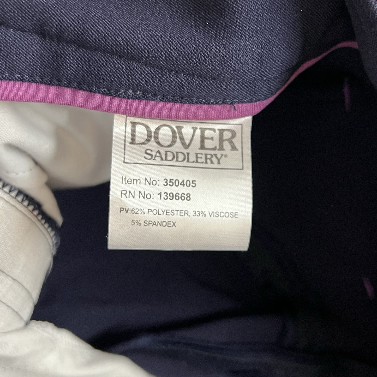 NWT Dover Saddlery Wellesley Breeches Girls 14 Horse Riding Purple Blue Pant