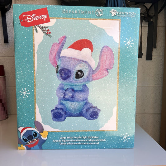 Santa Stitch Christmas 20” LED Light Up Department 56 Enesco Statue figure