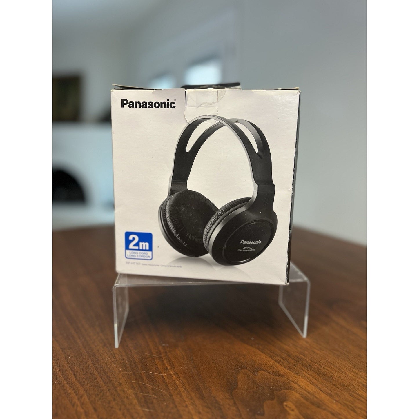 Panasonic RP-HT161 Over the Ear Corded Cushioned Headphone - Black 2M Long Cord