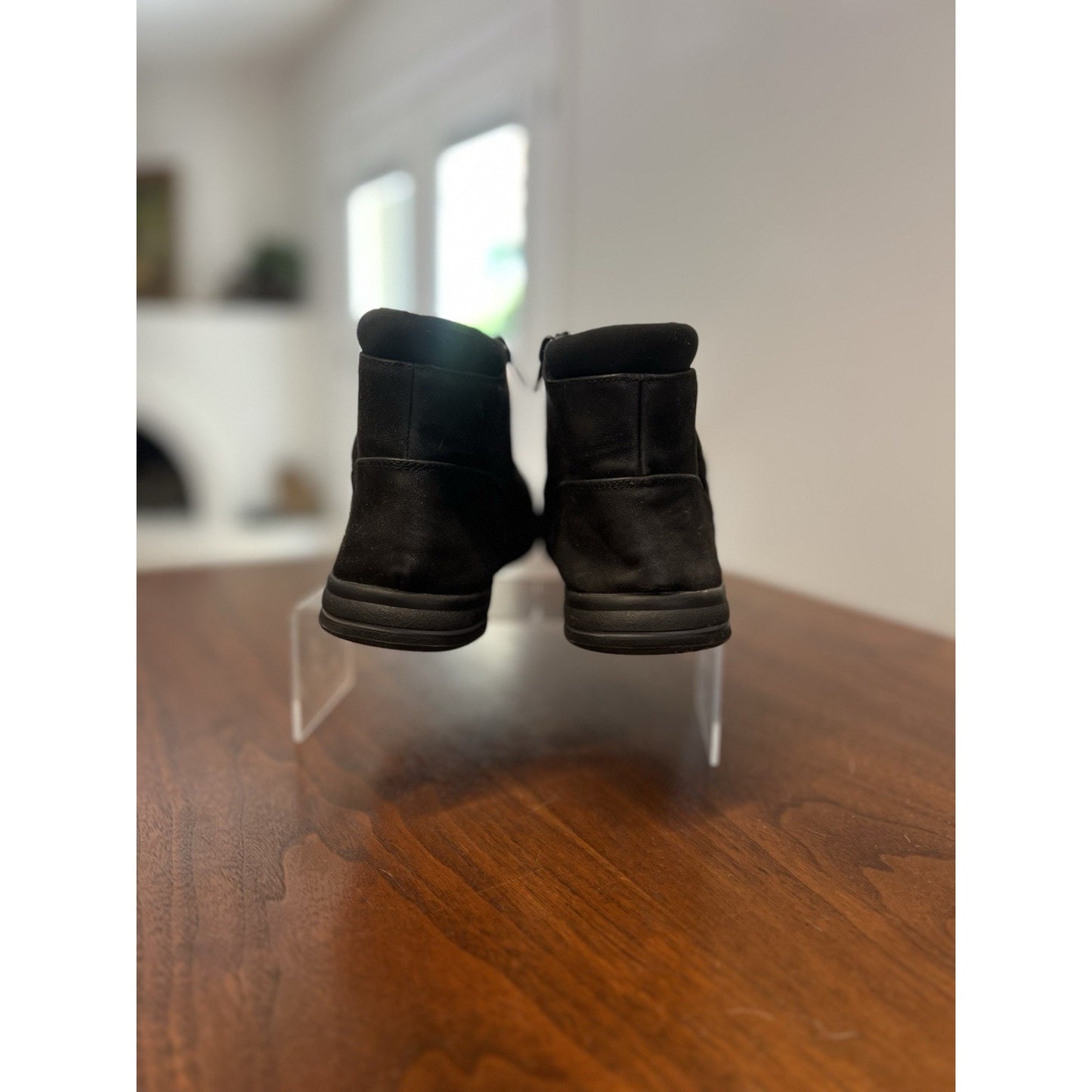 Clarks Cloudsteppers Breeze Dusk Black Ruched Ankle Booties Women's Size 11