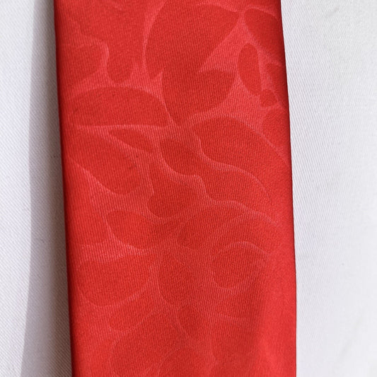 Imani Uomo Tie Bright Red Embossed Texture Floral 60x3.5 Classic Necktie