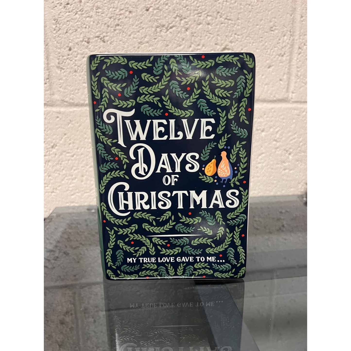 NWT Steel Mill & Co 12 Days of Christmas Ceramic Book Vase