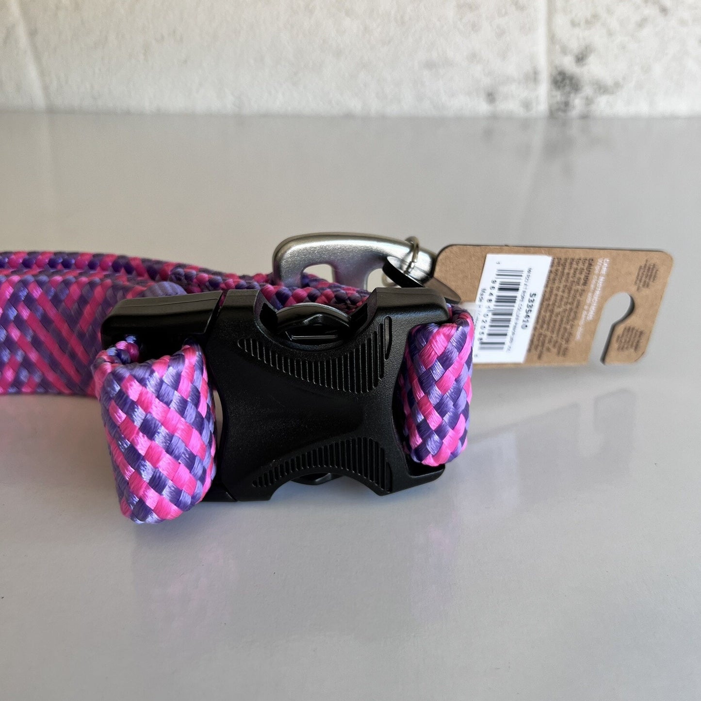 NWT XXL Paracord 20-32” Dog Puppy Rope Collar Pink/Purple Arcadia Trail Durable