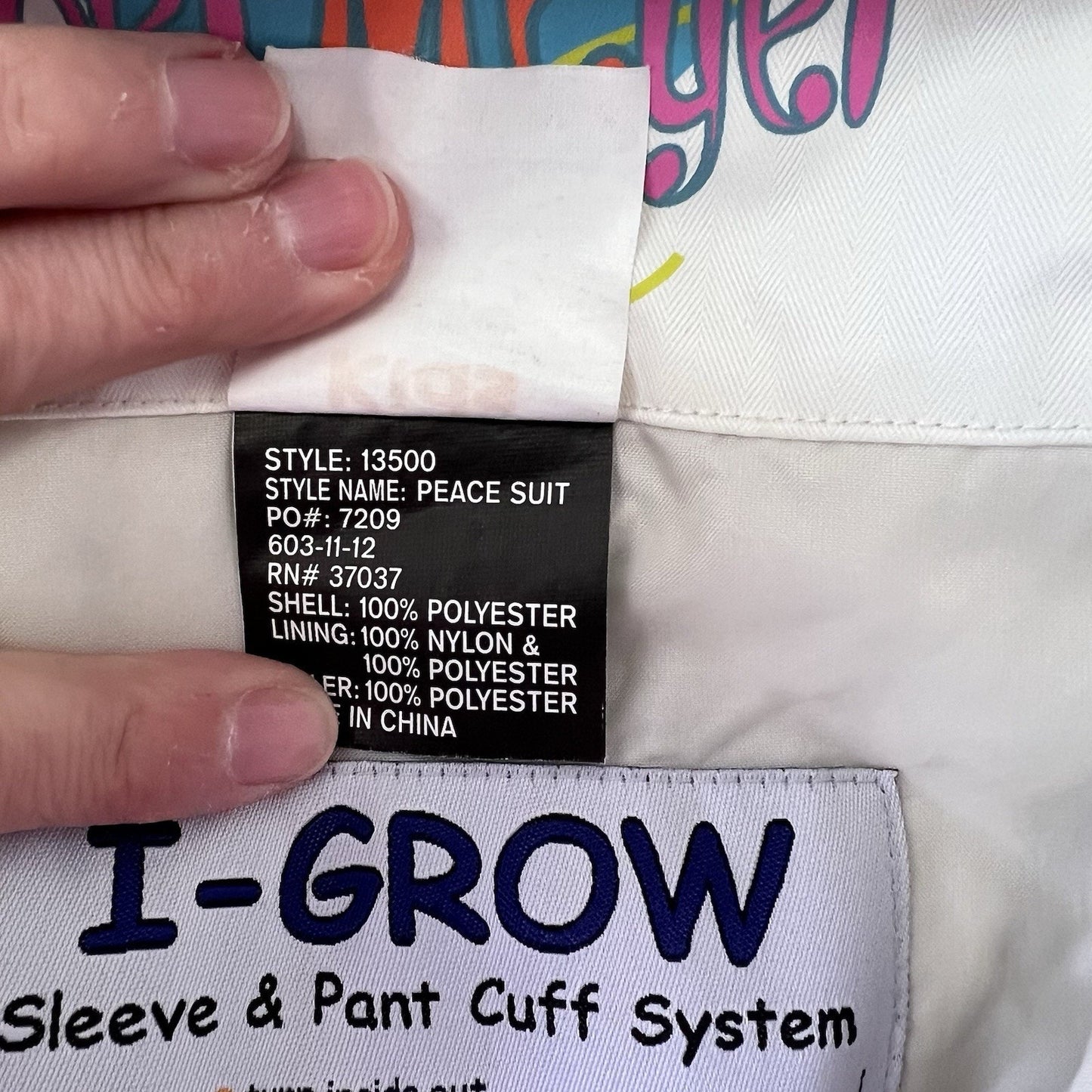 OBERMEYER Quinn Ski Snowsuit One Piece Girls (7) I-Grow Extended Retro Rainbow