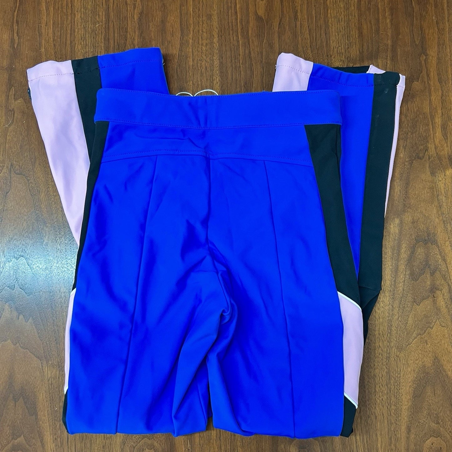 NWOT Topshop SNO Pants Ski 27” (4) Pink Blue Black Colorblock Retro Flaired