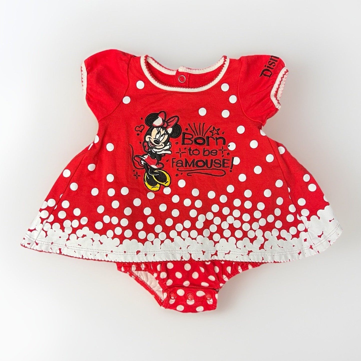 Disney Parks Newborn 3 mo Minnie Mouse Born To Be Famouse Baby Girl Dress