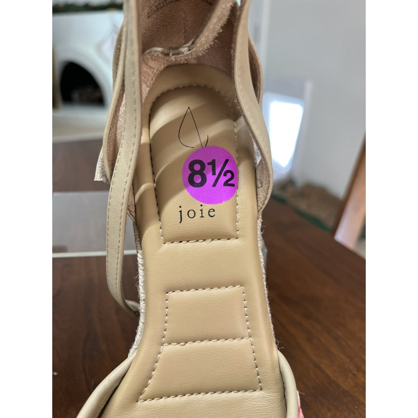 NWT Joie Women 8.5 Wedge Espadrille Sandal Strappy Ankle Anthropologie Beach New