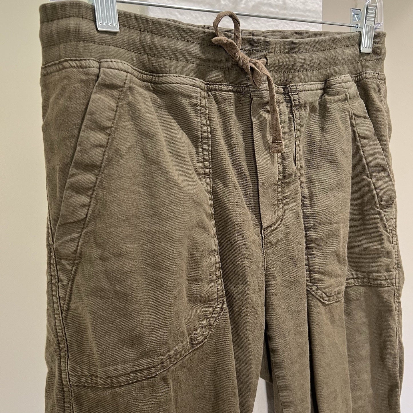 Two Pair Marine Layer (M) Luna Joggers 28” Relaxed Stretch Green Black High Rise