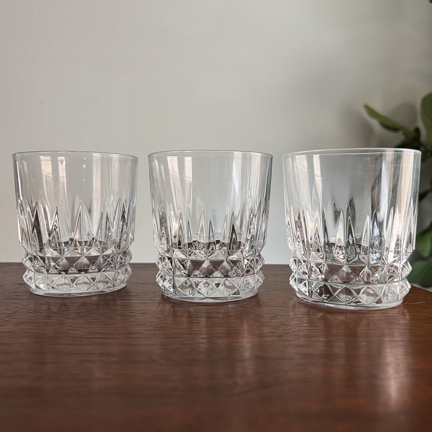 Cristal D’Arques Tuilleries Villandry Blown Glass Old Fashioned Whiskey Glasses