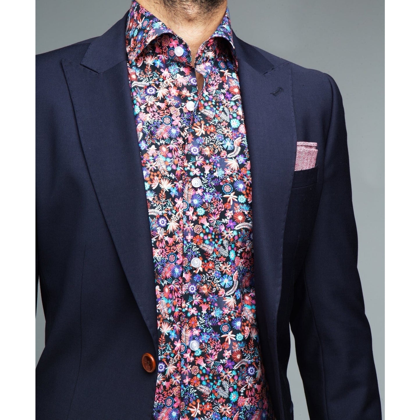 NWT Kurt River “Hell’s Spread” XL Slim Fit Button Up Long Sleeve Unique Colorful