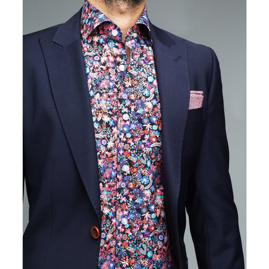 NWT Kurt River “Hell’s Spread” XL Slim Fit Button Up Long Sleeve Unique Colorful