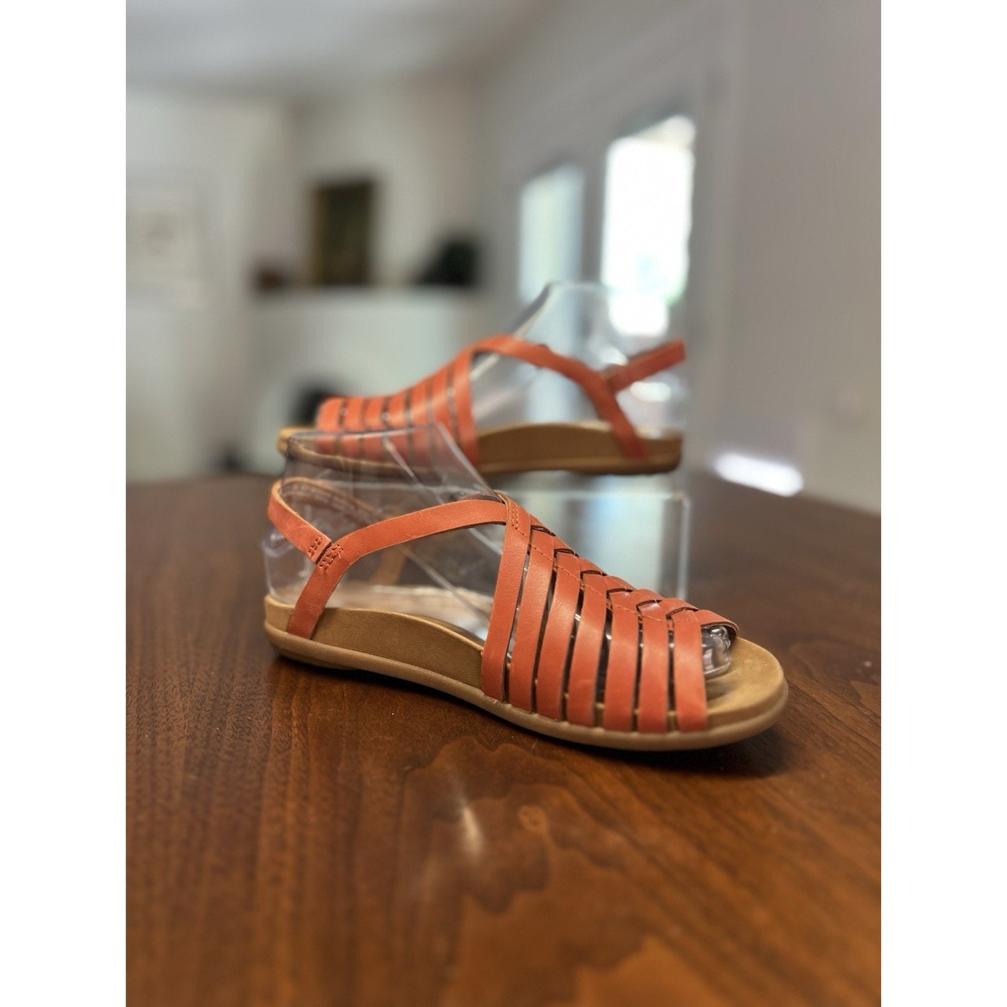 Dansko Womens Jennifer Strappy Sandal Clay Woven Leather Adjustable Ankle Sz 5.5