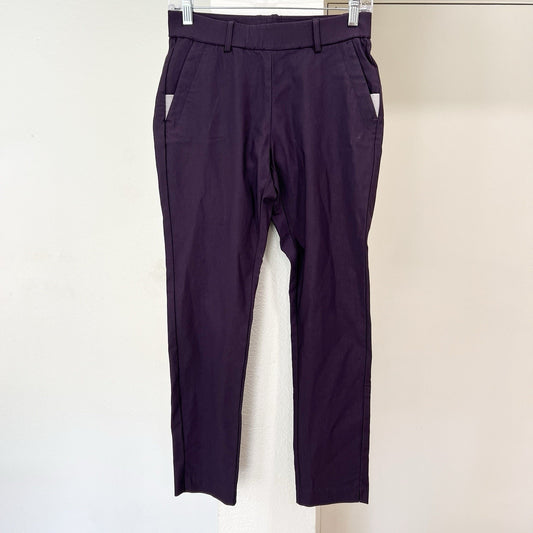 KJUS Ikala 7/8 Treggings 36/Small Slim Pant Golf Purple Stretch Belt Loops Ankle
