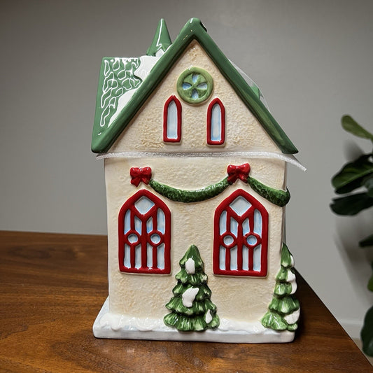 NWT Ridgefield Home Holiday Time Cookie Jar Canister Christmas Classic Cozy