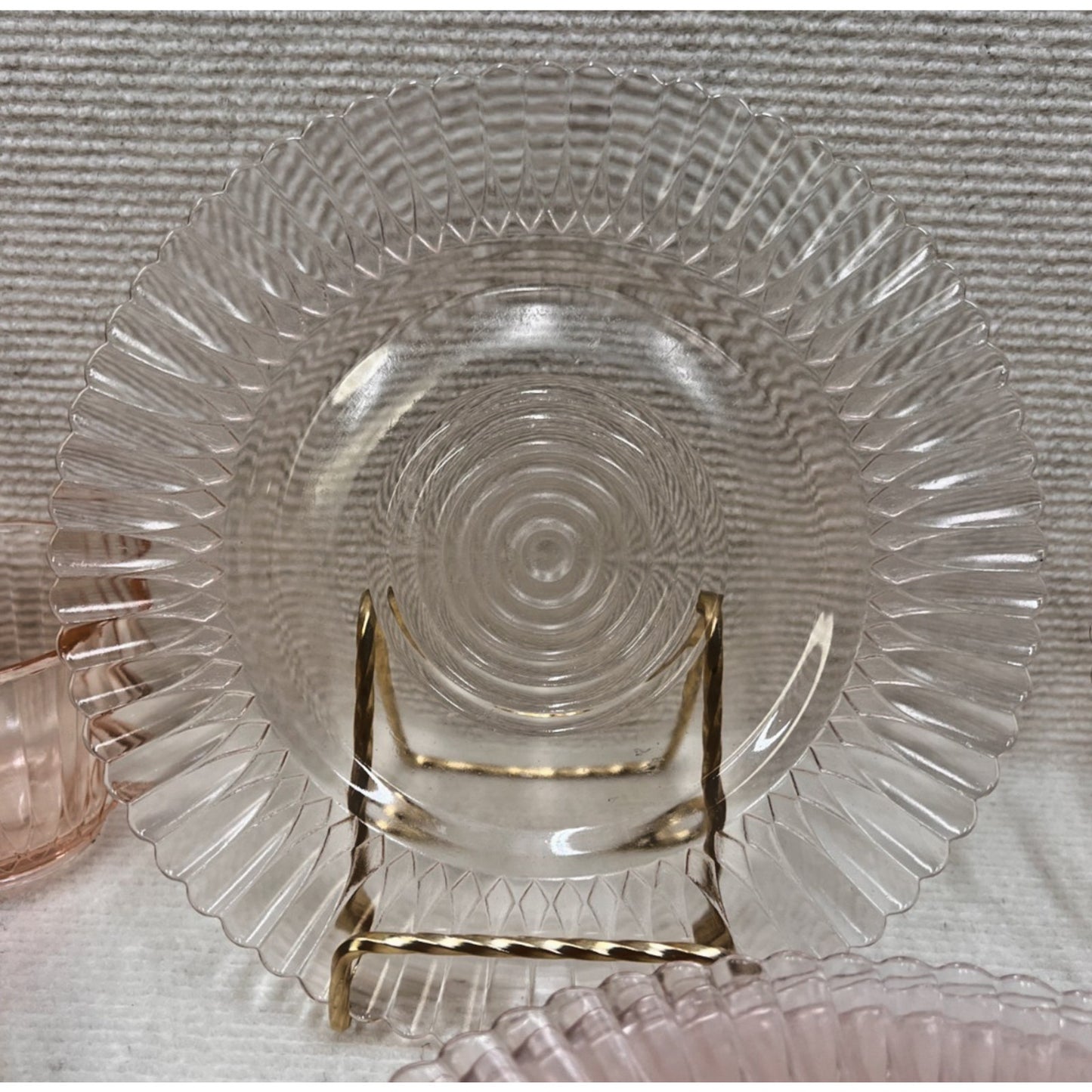 Macbeth Evans Pink Petalware Salad Plate - Vintage Replacement Glass 8-inch