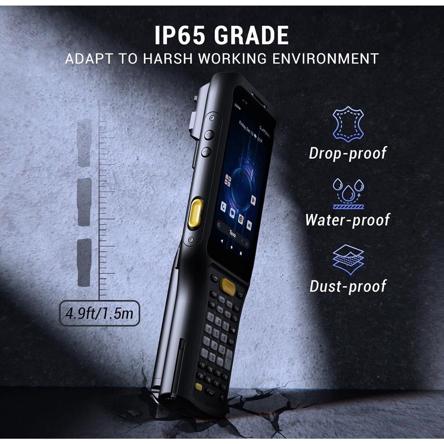 NEW $750 TERA Android 11 Barcode Scanner P161 13 Ft Range Zebra SE4750MR 6700mAh