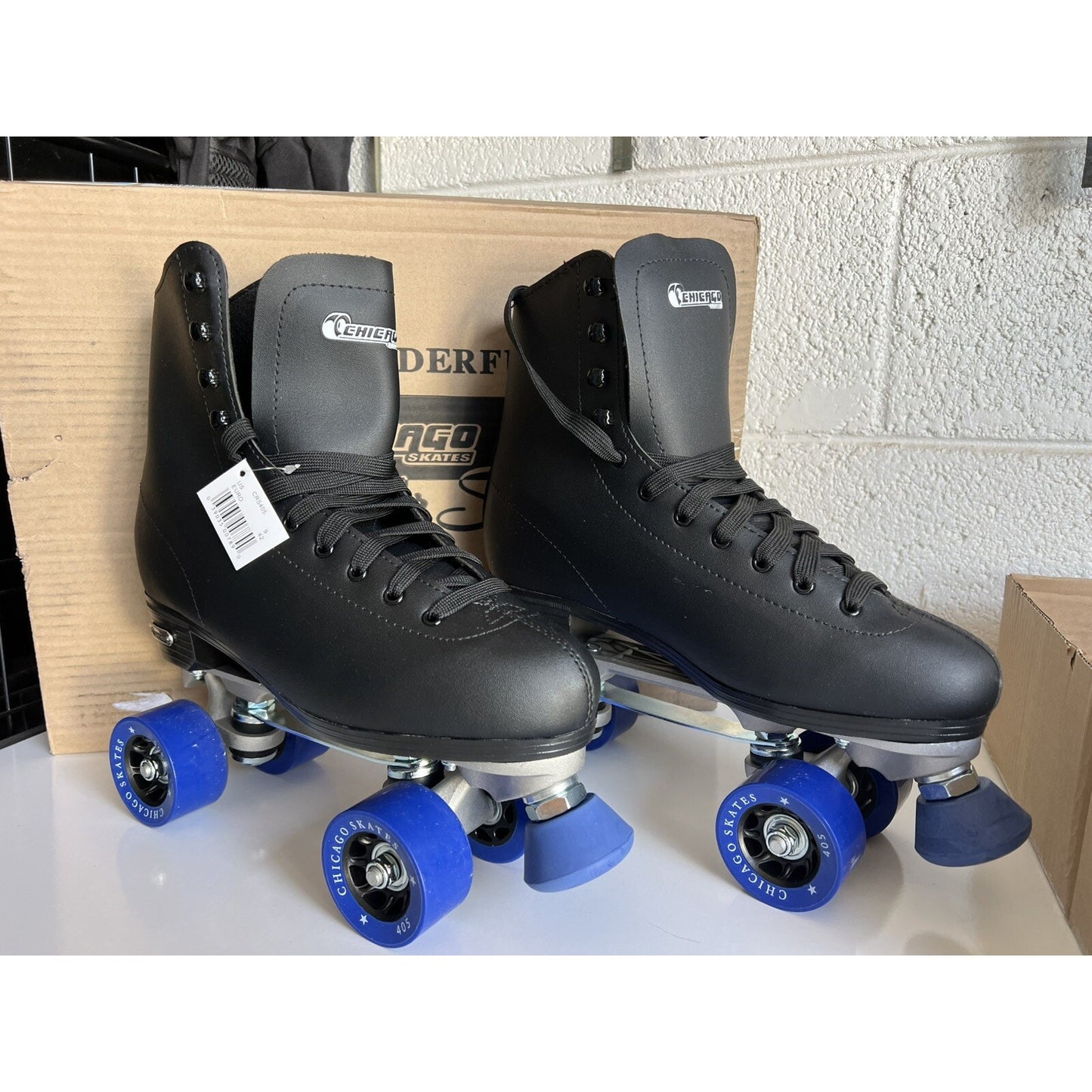 Chicago Mens Classic Rink Roller Skates Sz 9 Black Beginners Indoor Outdoor