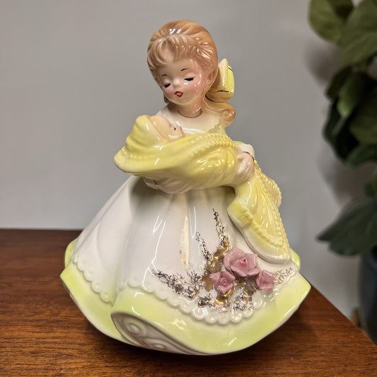Josef Originals Japan Mother Baby ‘Little Girls Dream’ Lullaby Musical Figurine