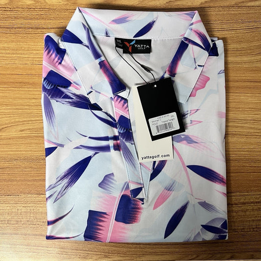 NWT Sold Out YATTA GOLF 3XL New Women Polo Shirt Tropical Twilight Colorful