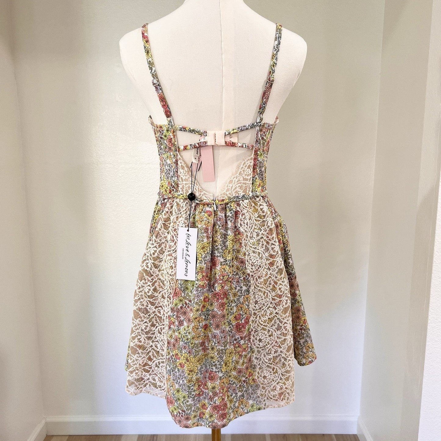 NWT For Love Lemons (M) Victoria’s Secret Esme Mini Dress Romantic Coquette Lace