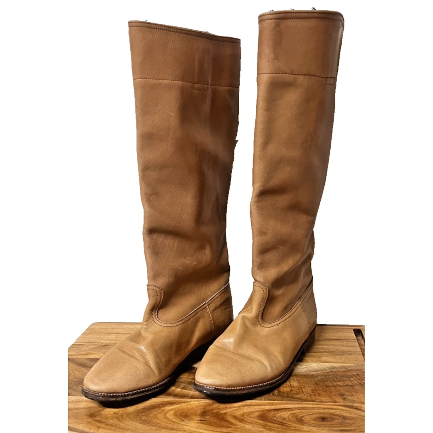 Vintage 80s Banana Republic Travel Safari Leather Italian Riding Boots Sz 7