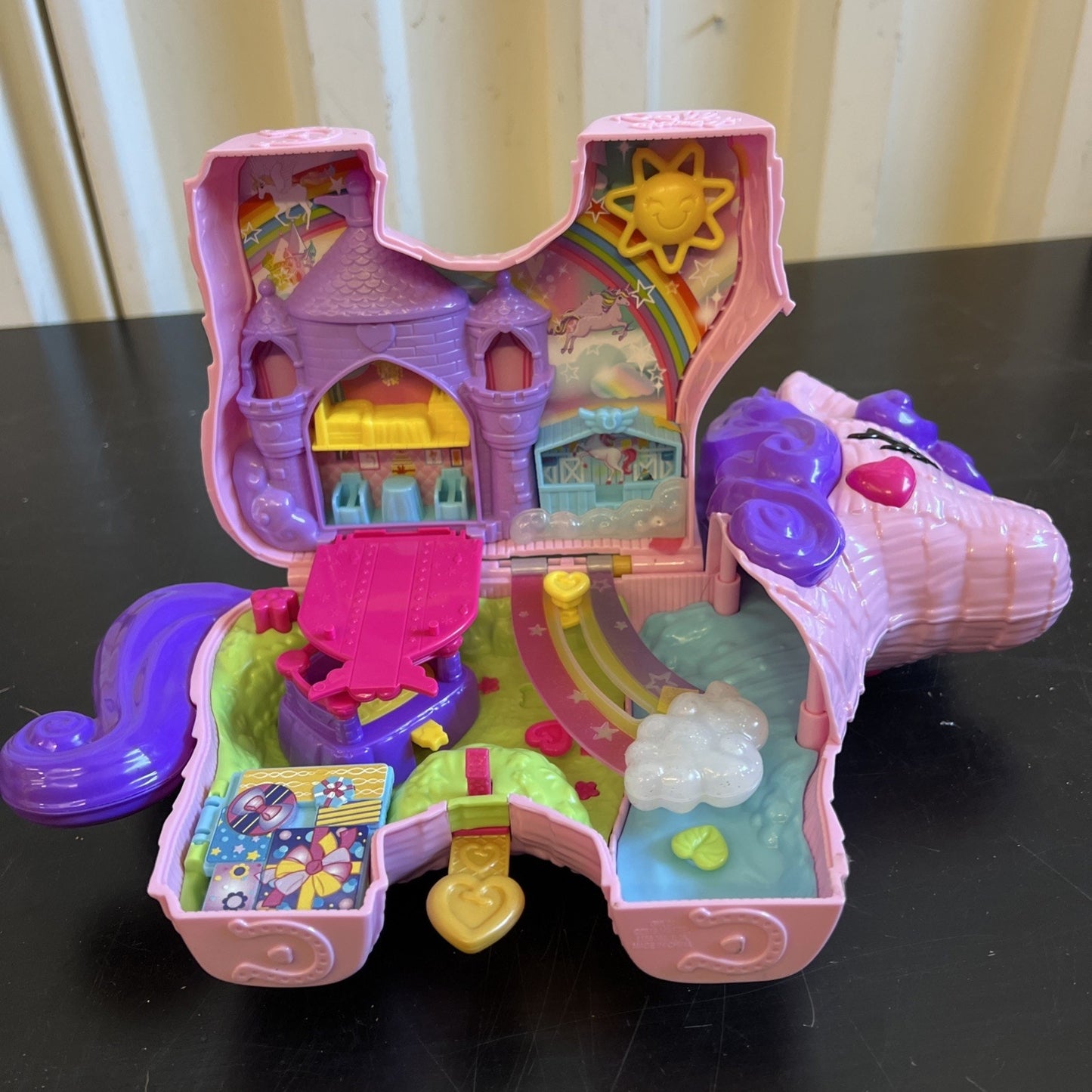 Polly Pocket Unicorn Party Piñata Large Compact Playset Incomplete