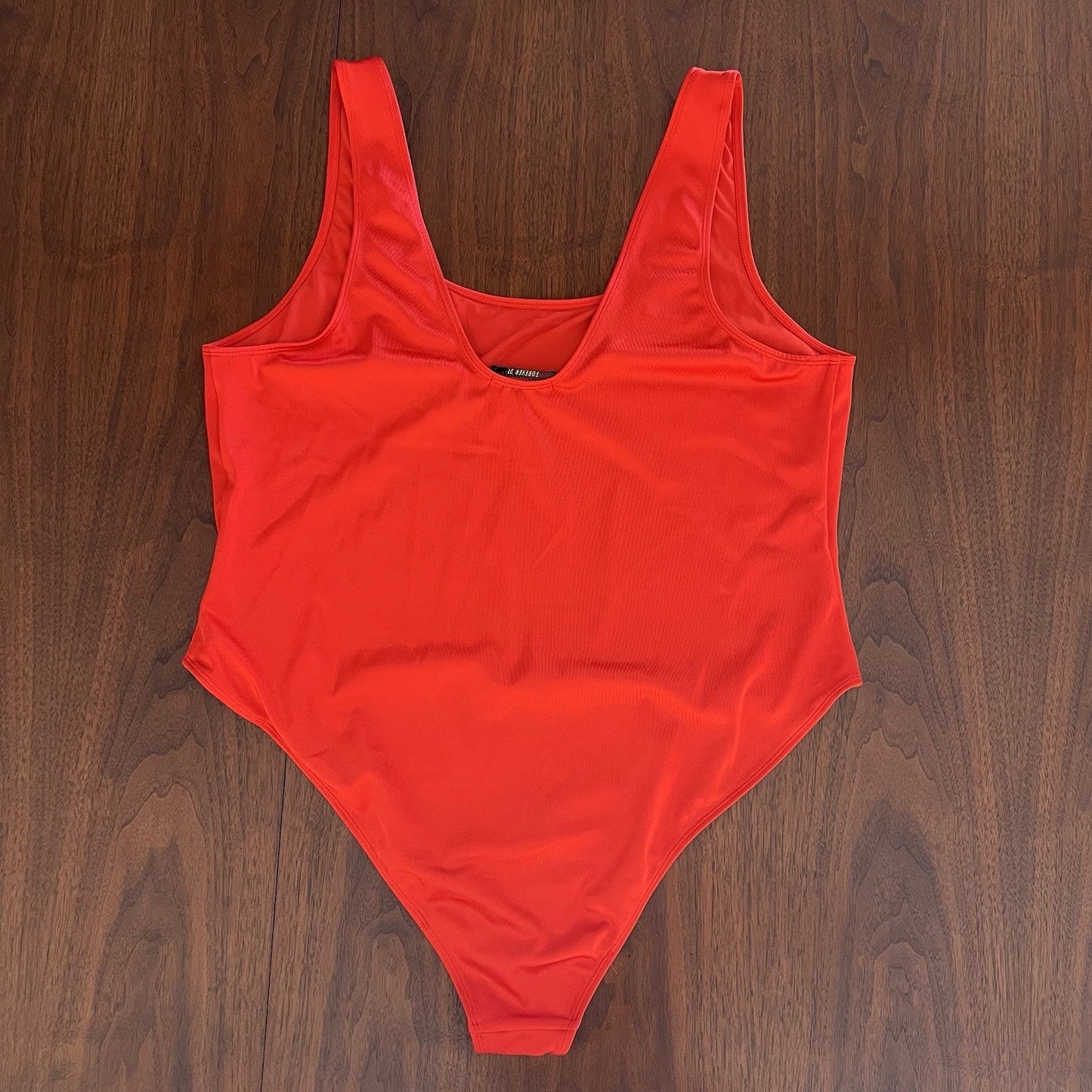 SPEEDO Forever 21 Plus 3x Swimsuit One Piece Bathing Suit Red Baywatch High Cut