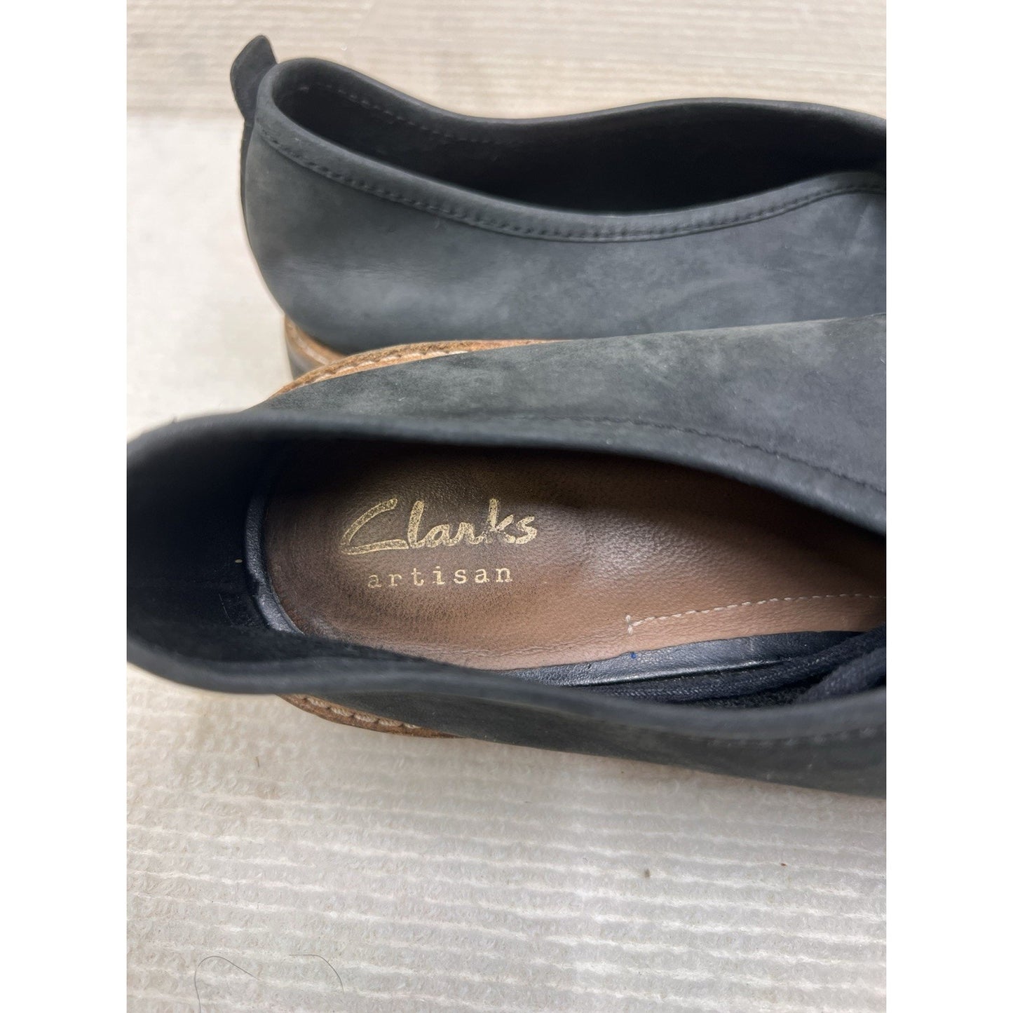 Clarks Artisan Glick Resseta Women's Oxfords Black Nubuck Leather Size 9.5M