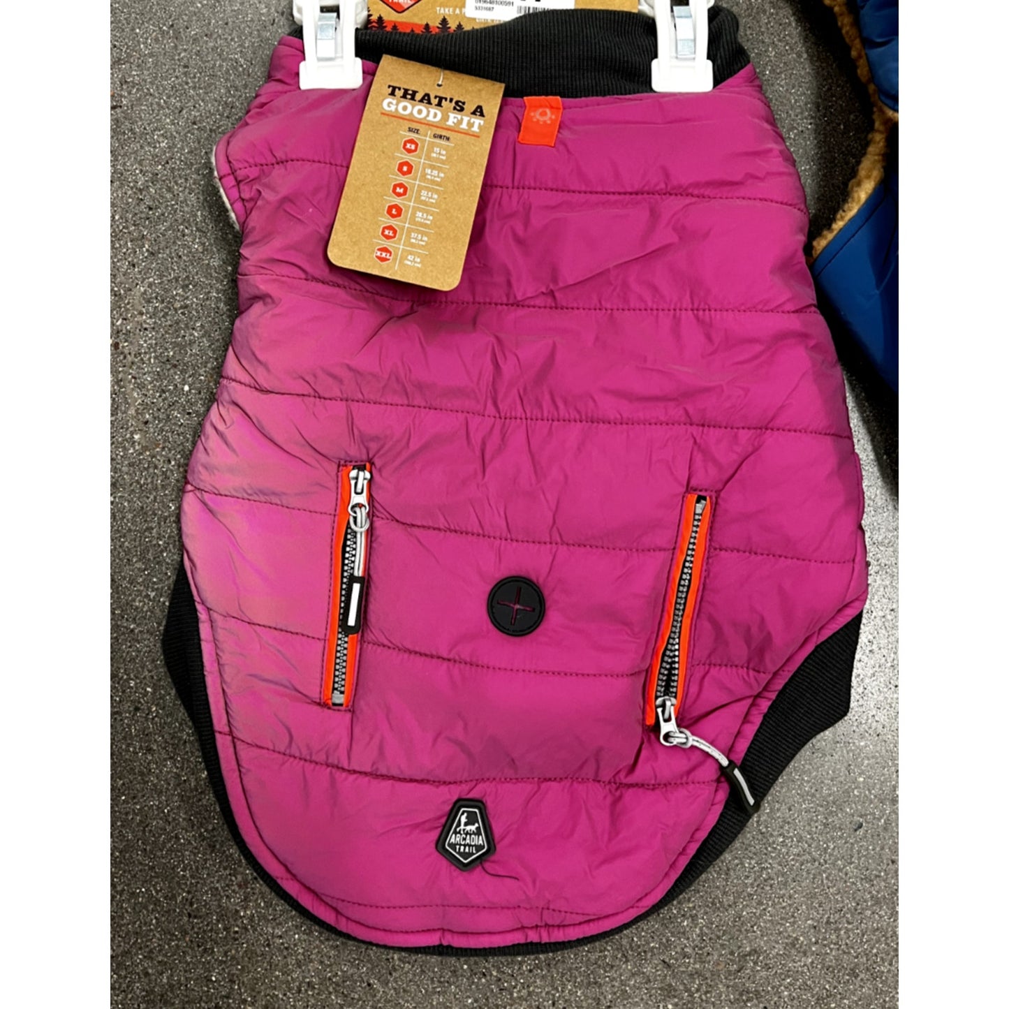 Arcadia Trail Ultra Reflective Jacket for Dogs in Blue or Pink Sizes XXL & M