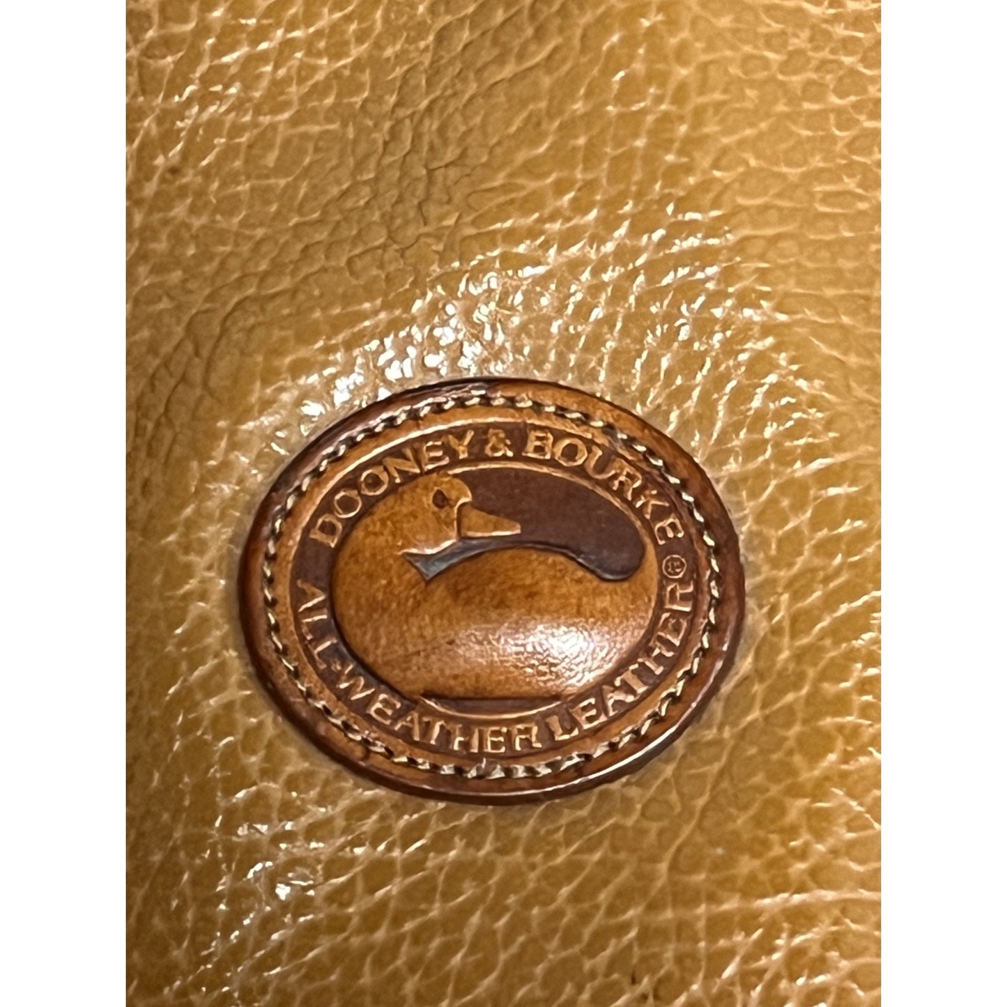 Vintage Dooney & Bourke Pebled Leather British Tan Attache