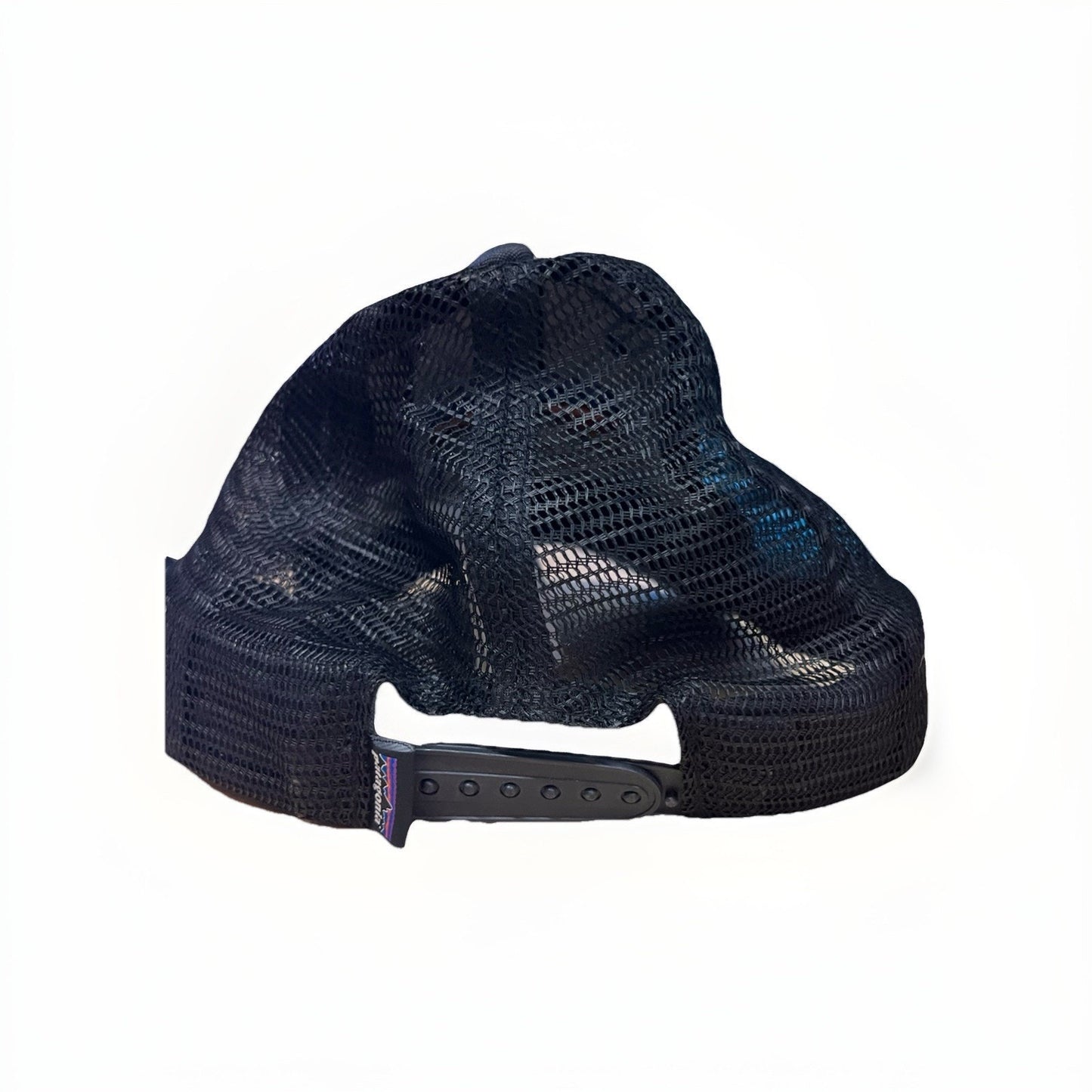 Patagonia Hat Cap Snap Back Black Trucker Mesh Patch Embroidered Mountain Mens