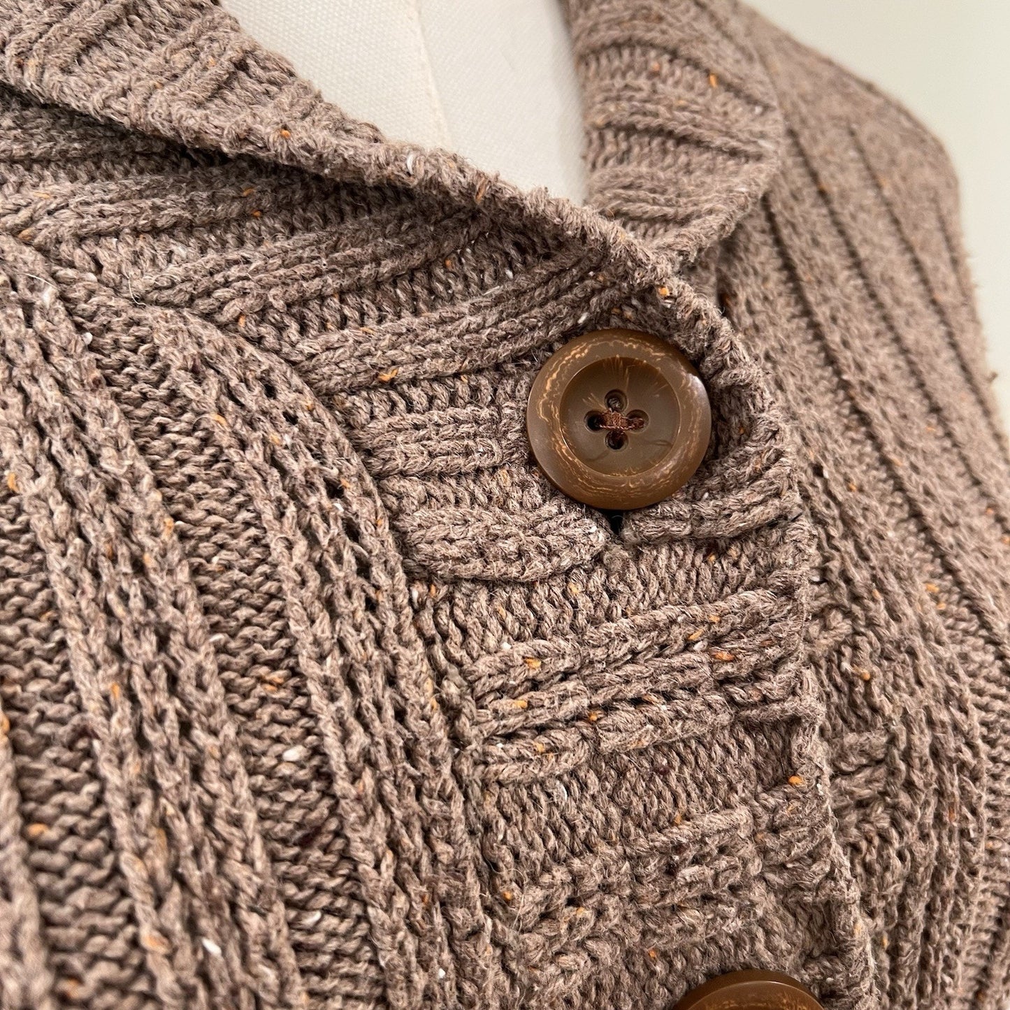 Eddie Bauer (S) Cable Knit Cardigan Heritage Academia Fisherman Grandpa Shawl