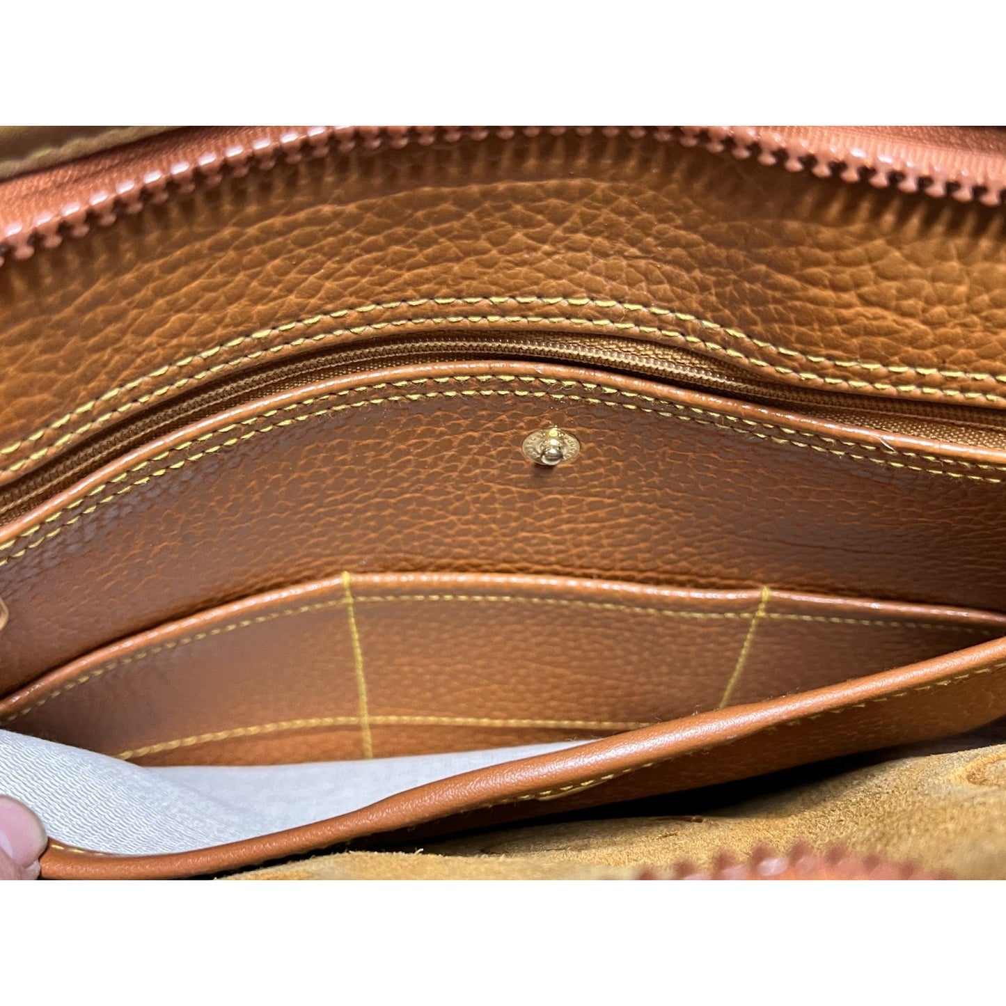 Vintage Dooney & Bourke Pebled Leather British Tan Attache