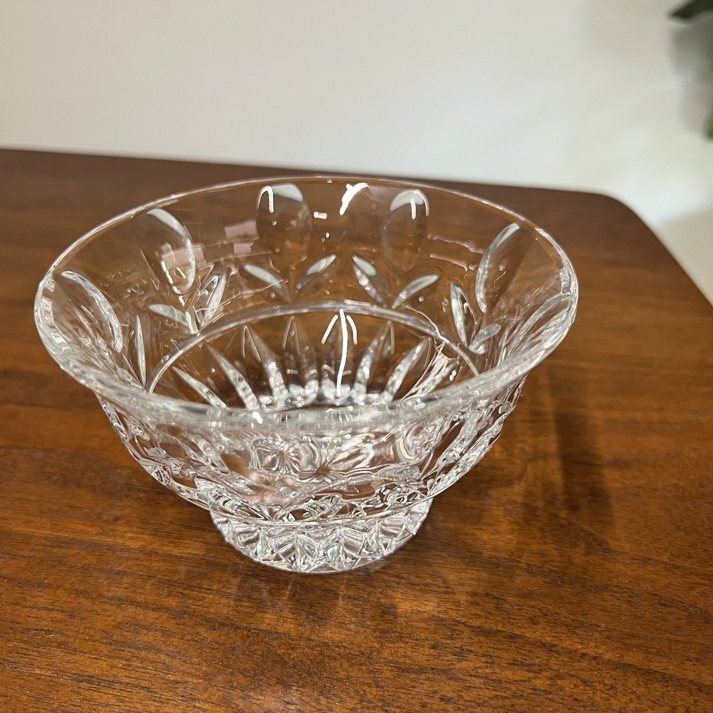Block “Tulip Garden” 24% Lead Crystal 5” Bowl Hand Crafted Danish Scandinavian