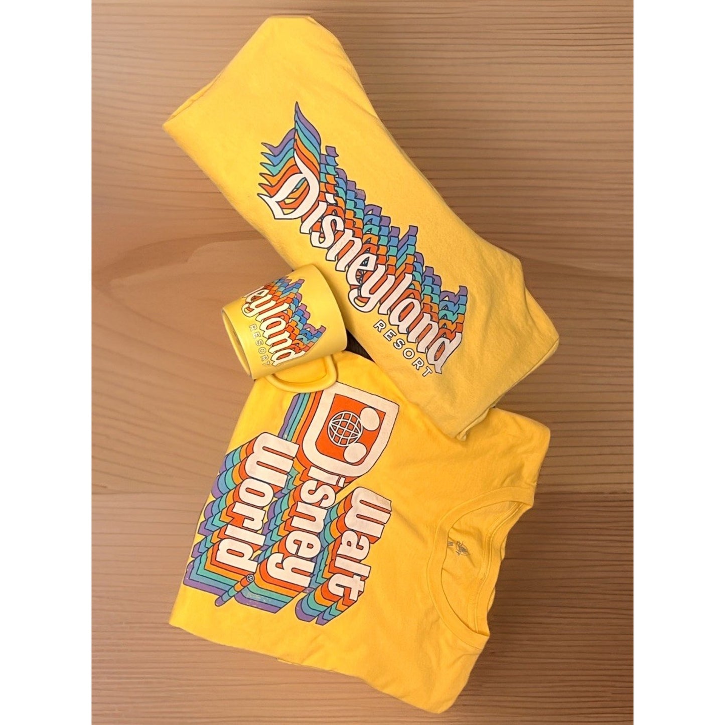 Disney Parks Retro Rainbow Collection, 1970s throwback Hoodie / Tee / Mug