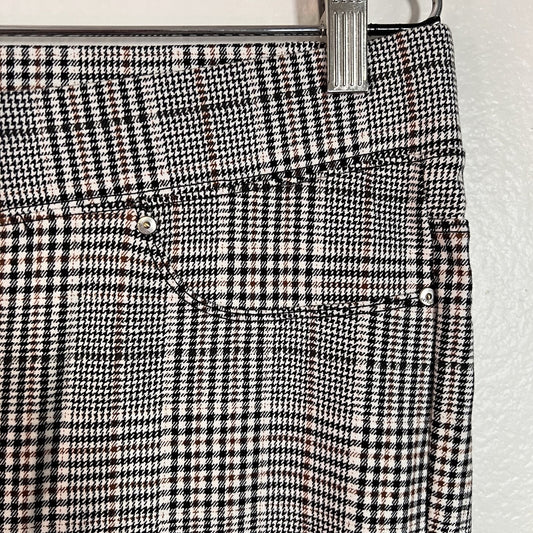 NWT Seven7 XL Pull On Ponte Skinny Legging Plaid Stretch High Rise Academia