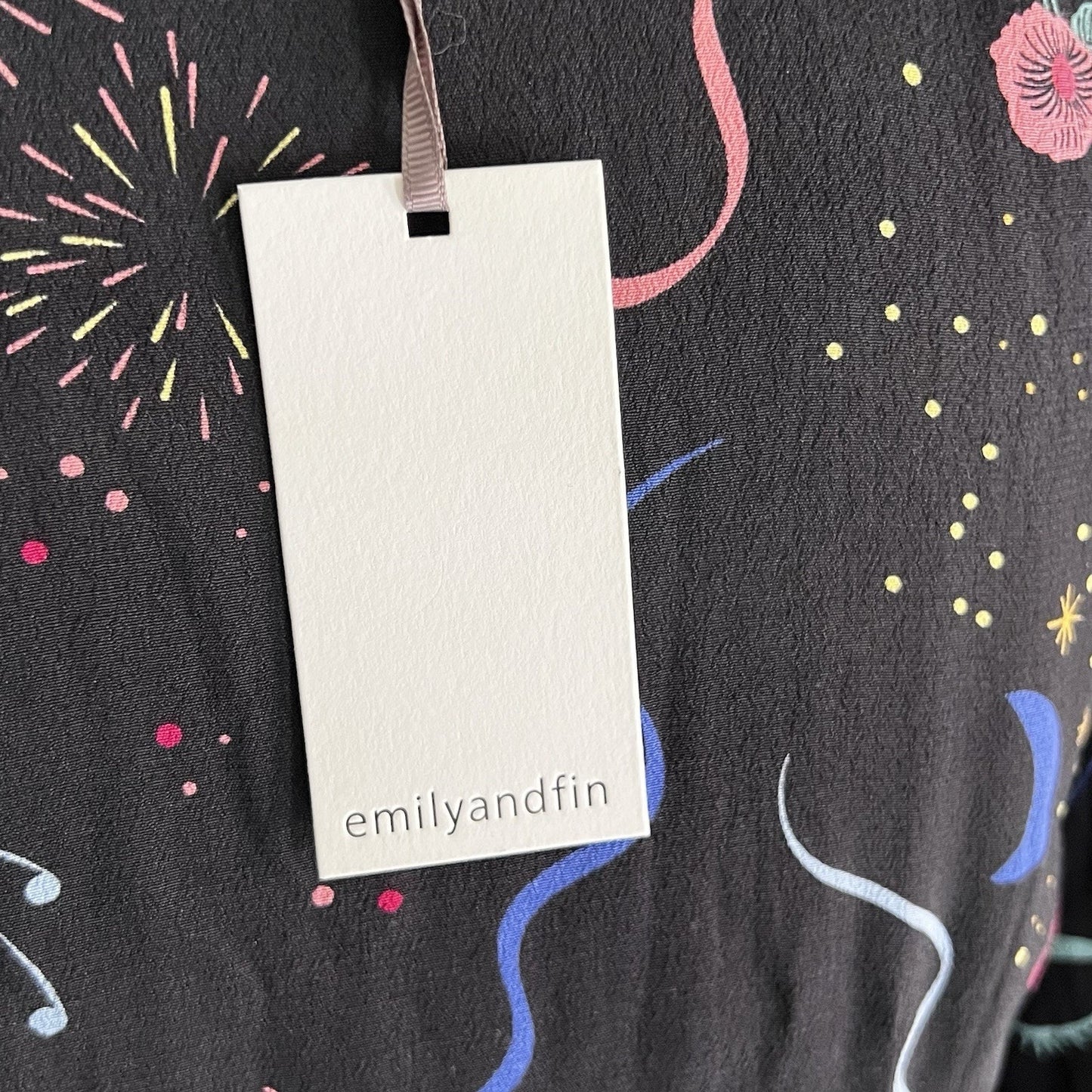 NWT RARE Emily & Fin XS Felicity Long Fit & Flare Party Dress Retro MCM Vintage