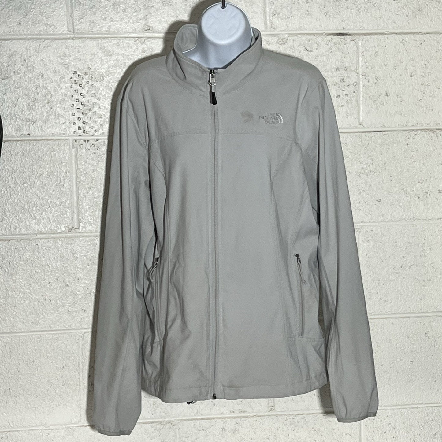 North Face Women’s Jacket Apex (L) Softshell Gray Full Zip