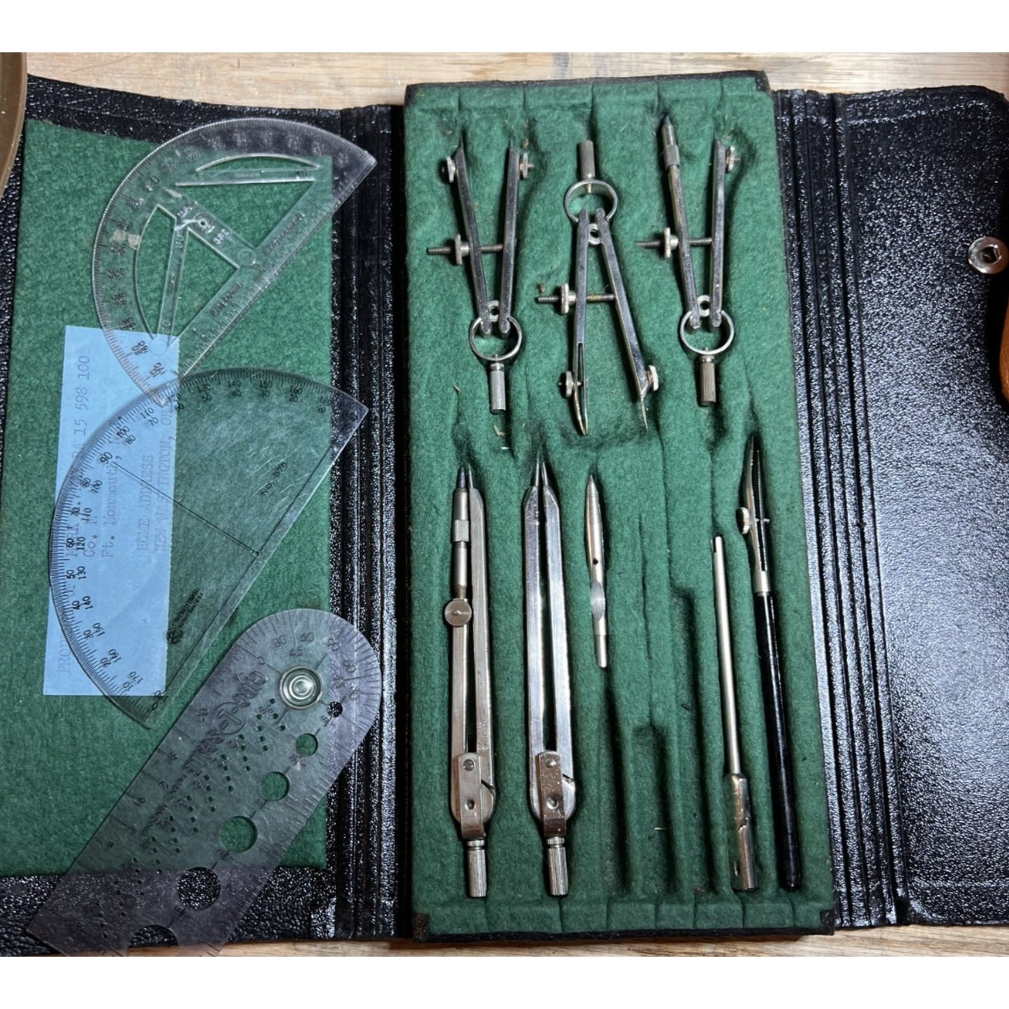 Vintage Tacro Inc German Drafting Tool Kit Geometry Compass Set
